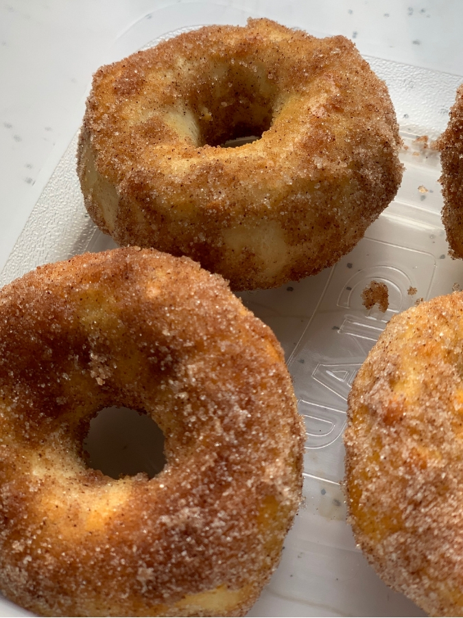 Finished air fryer donuts