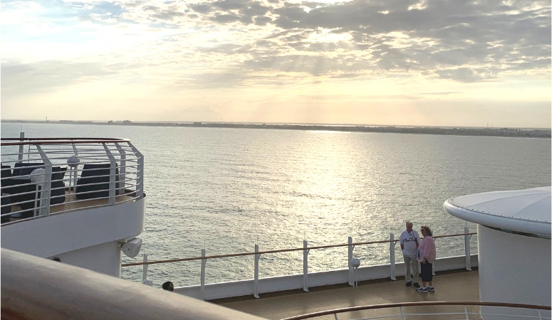A gorgeous view from the adult only area of the Disney Dream as it sails away.