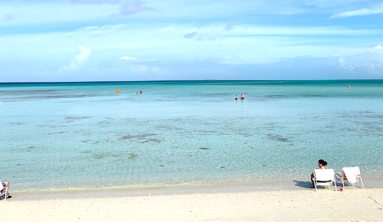 A beautiful day at Serenity Bay, the adult only beach at Castaway Cay.