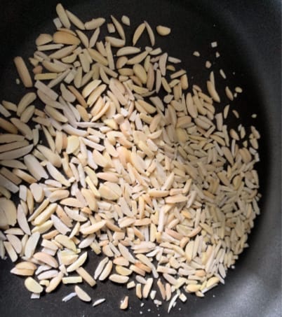 Almonds Toasting in a Skillet